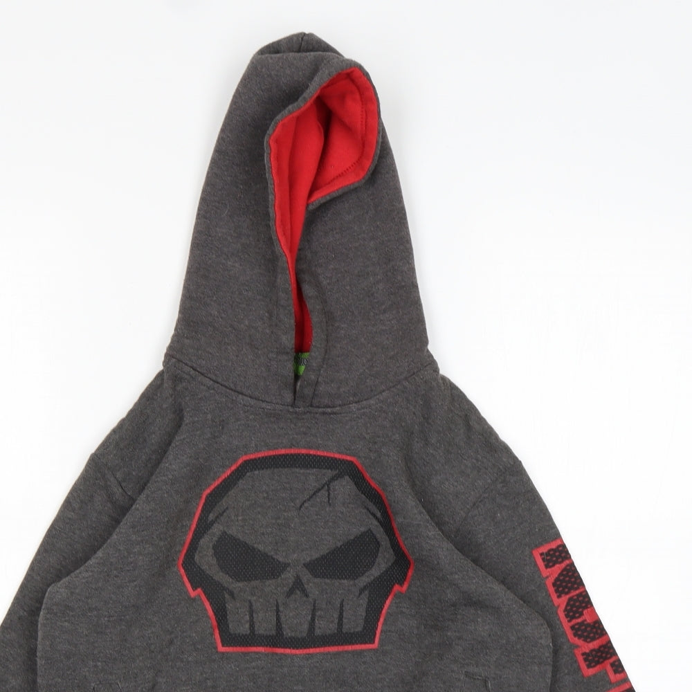 No Fear Boys Grey  Cotton Pullover Hoodie Size 9-10 Years