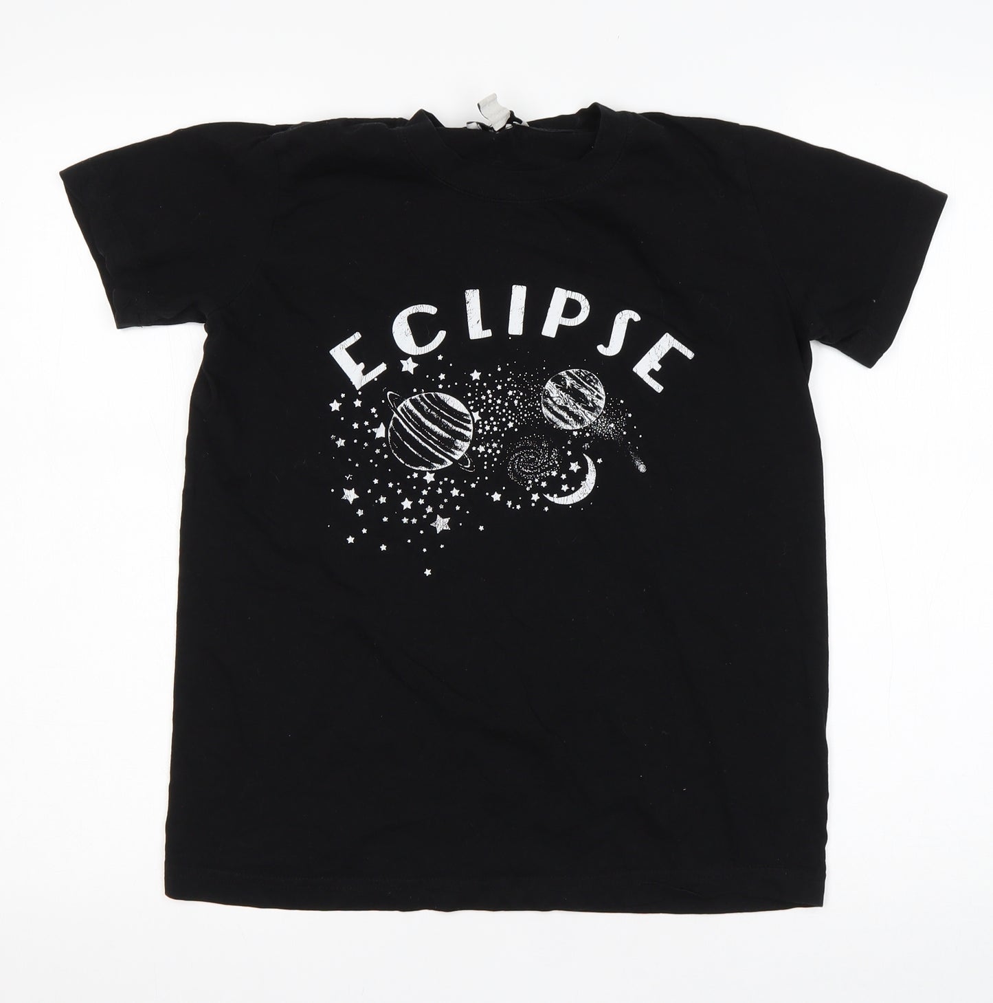 Topshop Womens Black   Basic T-Shirt Size M Round Neck