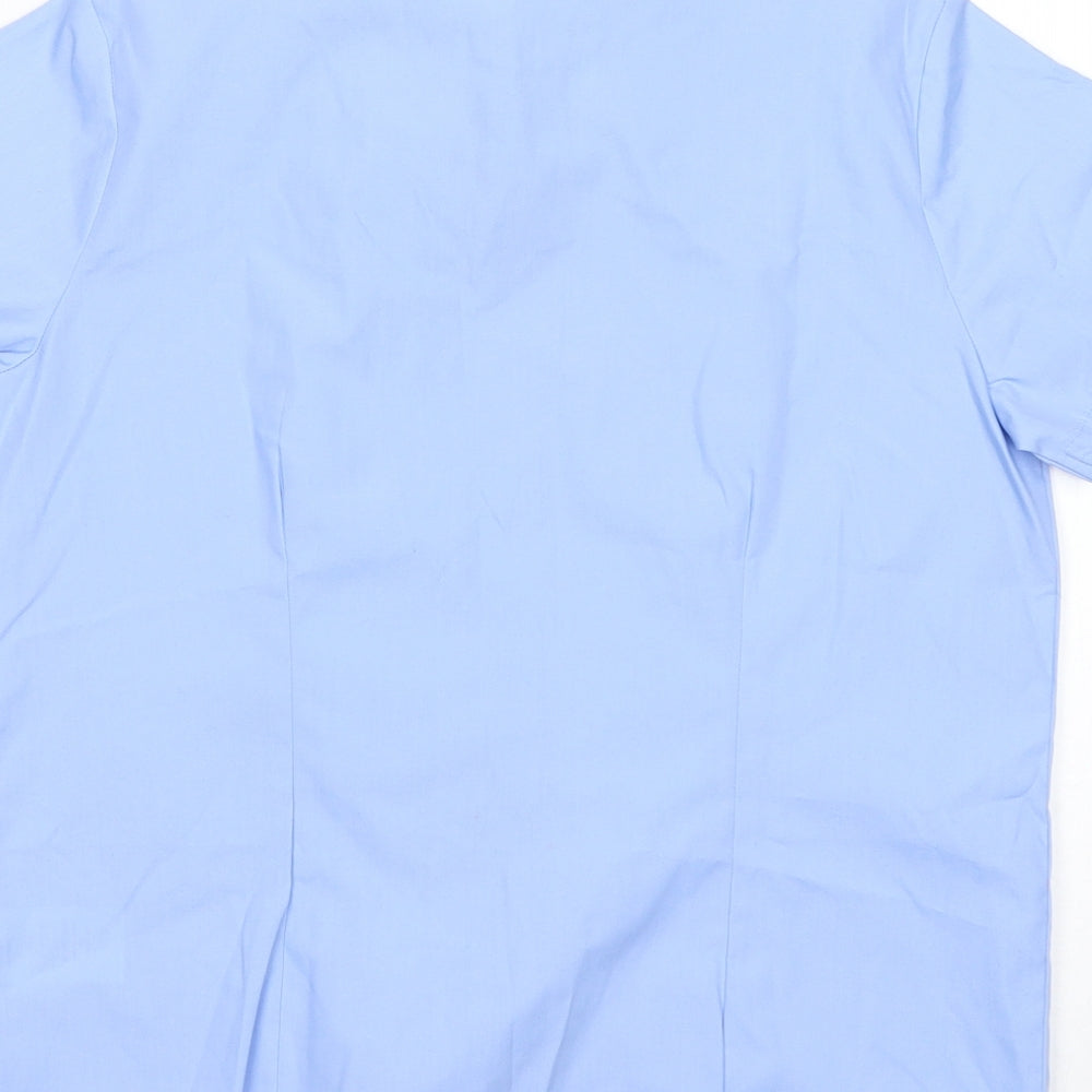 George Boys Blue  Polyester Basic Button-Up Size 9-10 Years Collared