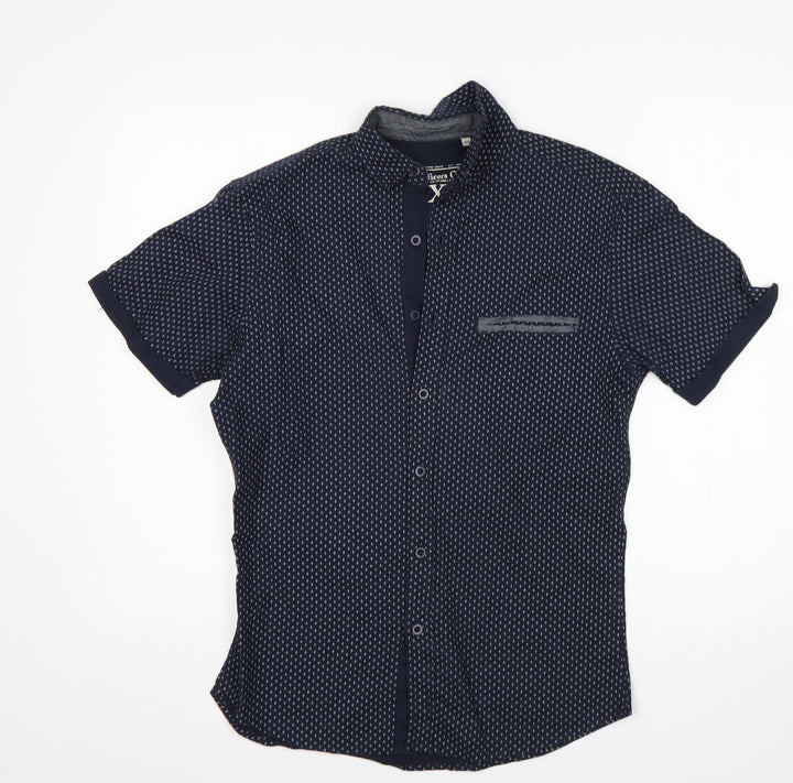 Officers Club Mens Multicoloured Polka Dot Cotton  Button-Up Size XS Collared