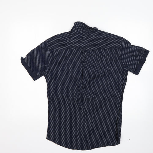 Officers Club Mens Multicoloured Polka Dot Cotton  Button-Up Size XS Collared
