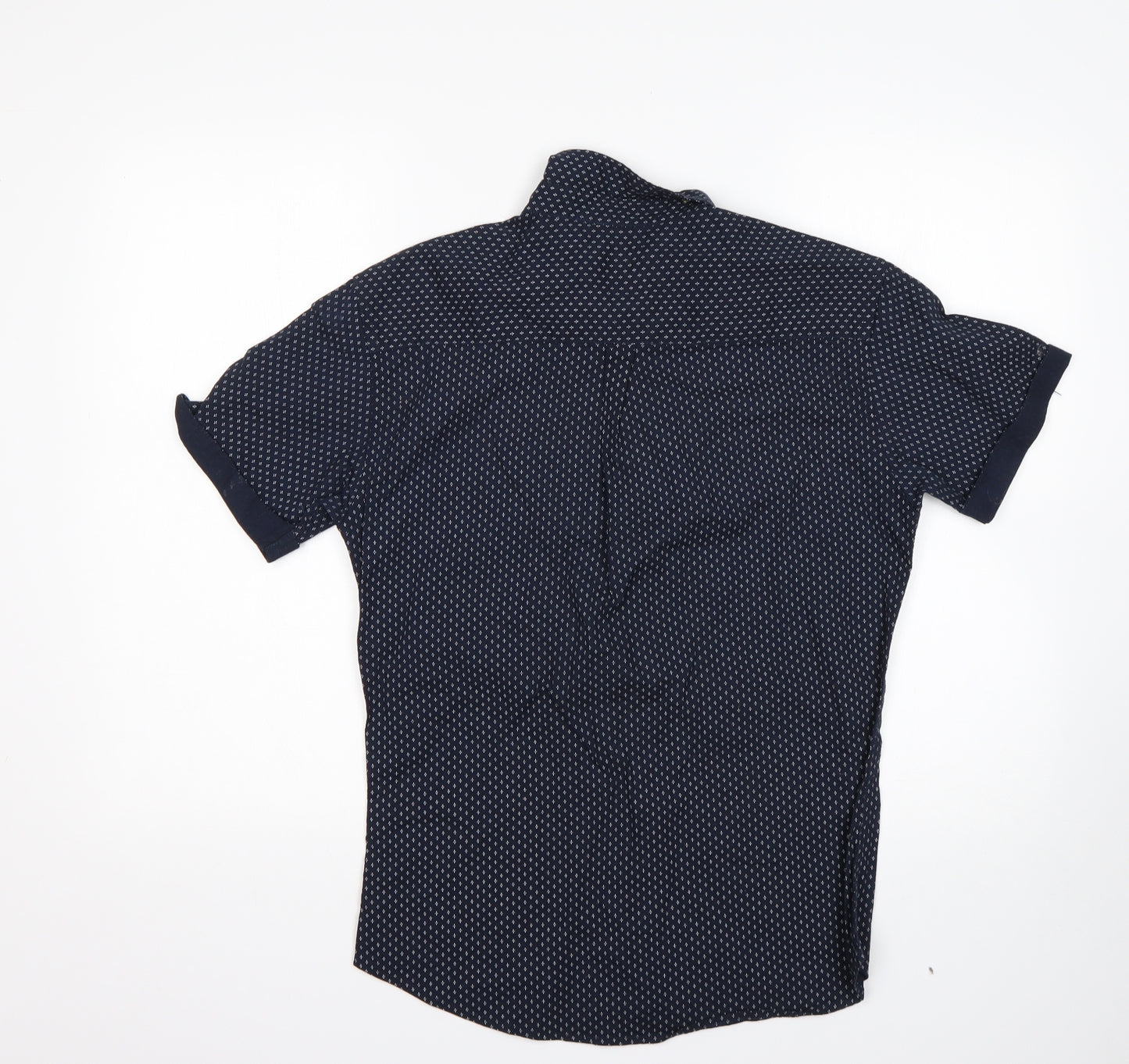 Officers Club Mens Multicoloured Polka Dot Cotton  Button-Up Size XS Collared