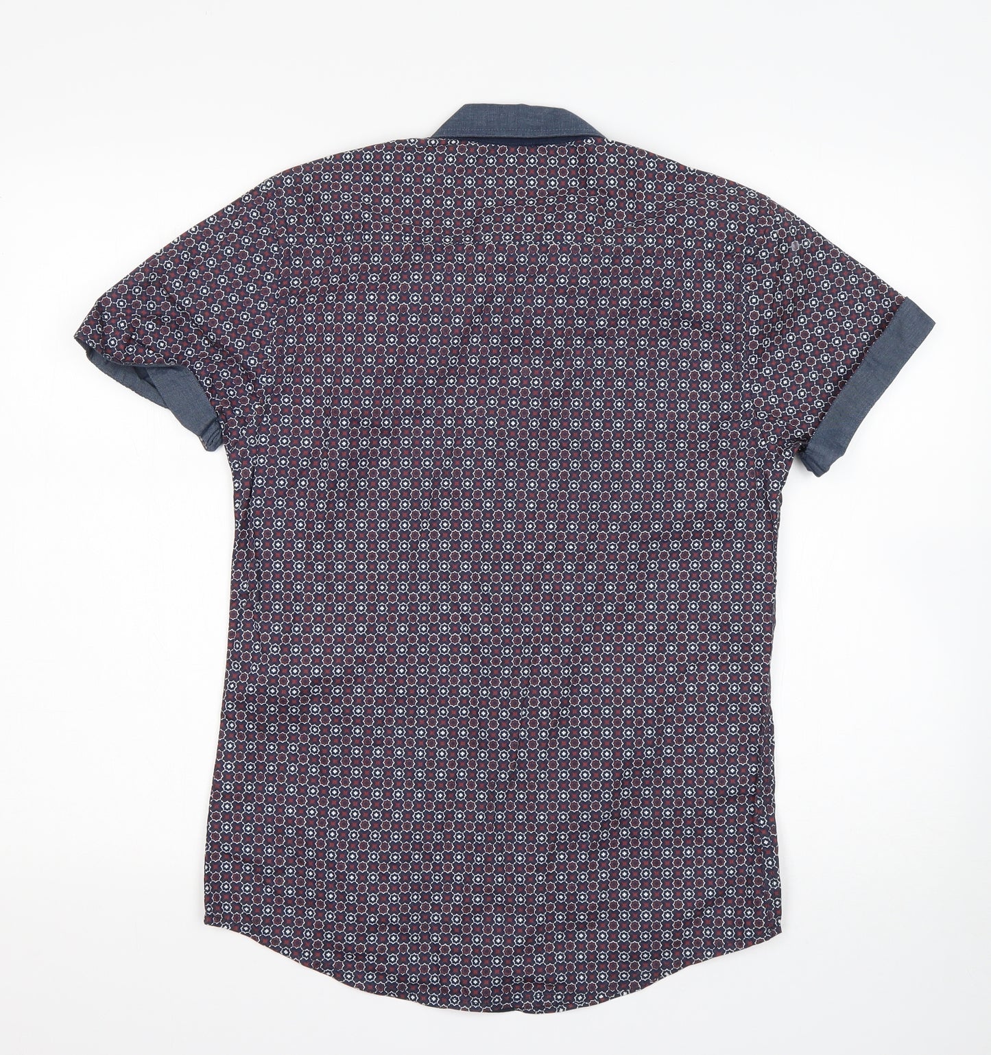 Twister soul Mens Multicoloured Geometric Cotton  Button-Up Size XS Collared