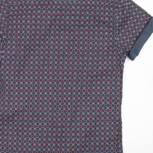Twister soul Mens Multicoloured Geometric Cotton  Button-Up Size XS Collared