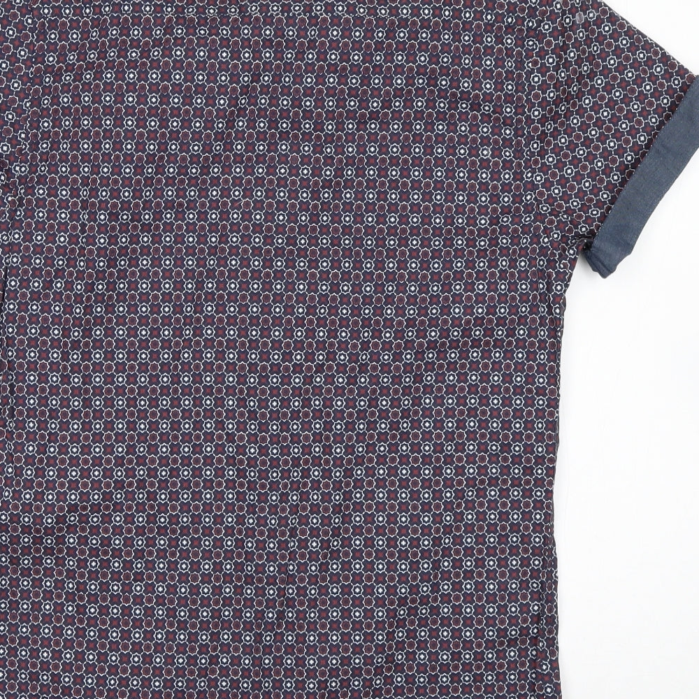 Twister soul Mens Multicoloured Geometric Cotton  Button-Up Size XS Collared