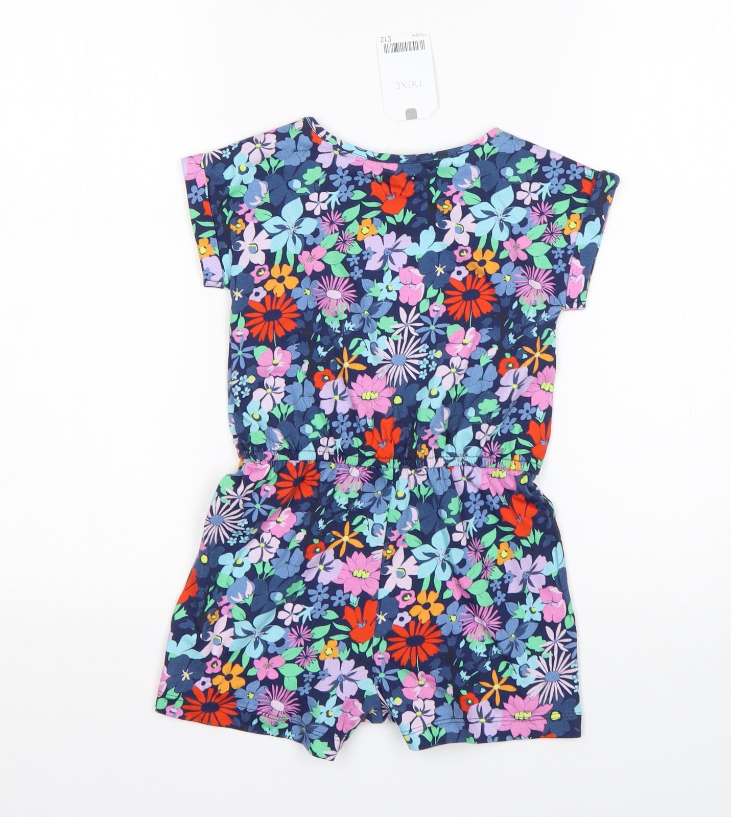 NEXT Girls Multicoloured Floral Cotton Romper One-Piece Size 18-24 Months