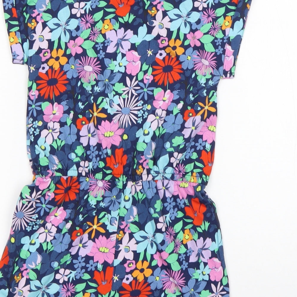 NEXT Girls Multicoloured Floral Cotton Romper One-Piece Size 18-24 Months