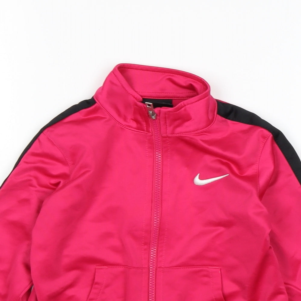 Nike Girls Pink   Windbreaker Jacket Size 5-6 Years