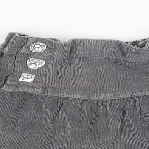 NEXT Girls Grey  Cotton A-Line Skirt Size 9-12 Months