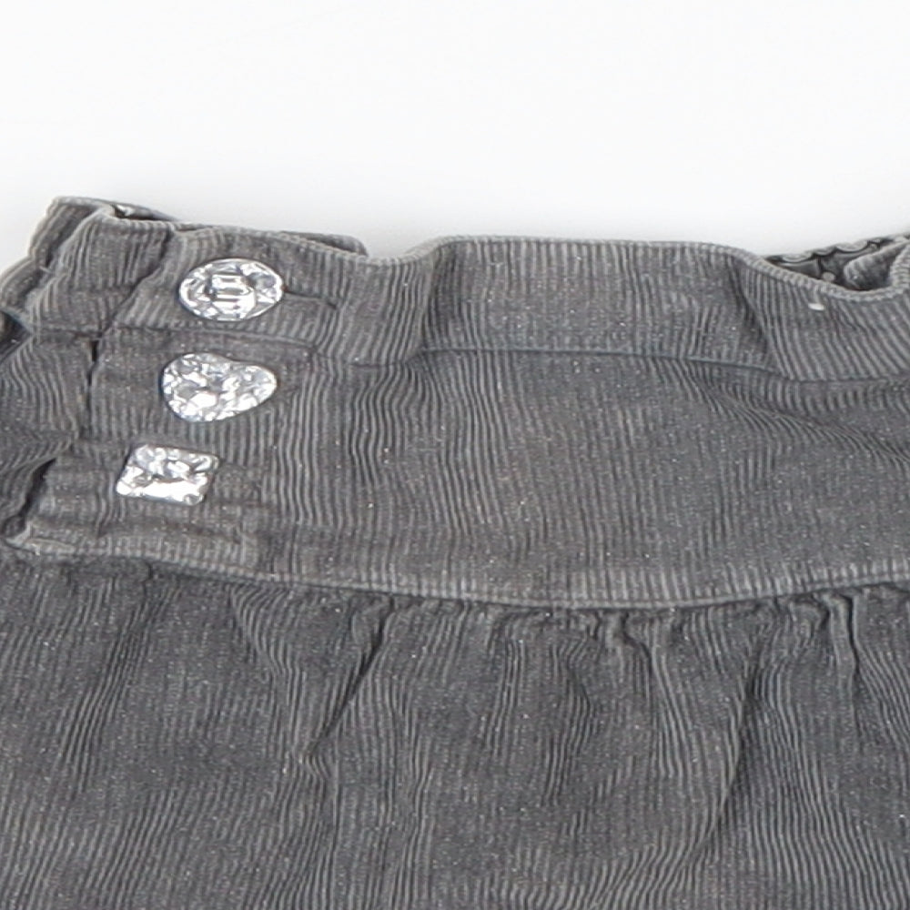 NEXT Girls Grey  Cotton A-Line Skirt Size 9-12 Months