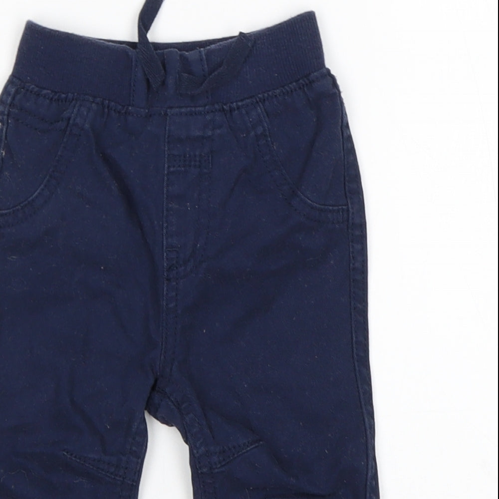 George Boys Blue  Cotton Jogger Jeans Size 6-9 Months