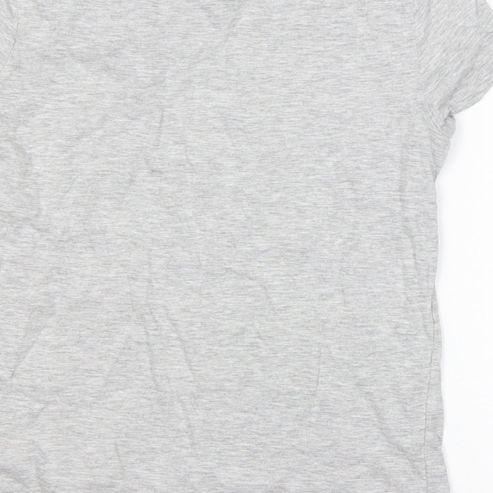 H&M Girls Grey  Cotton Basic T-Shirt Size 11-12 Years Round Neck