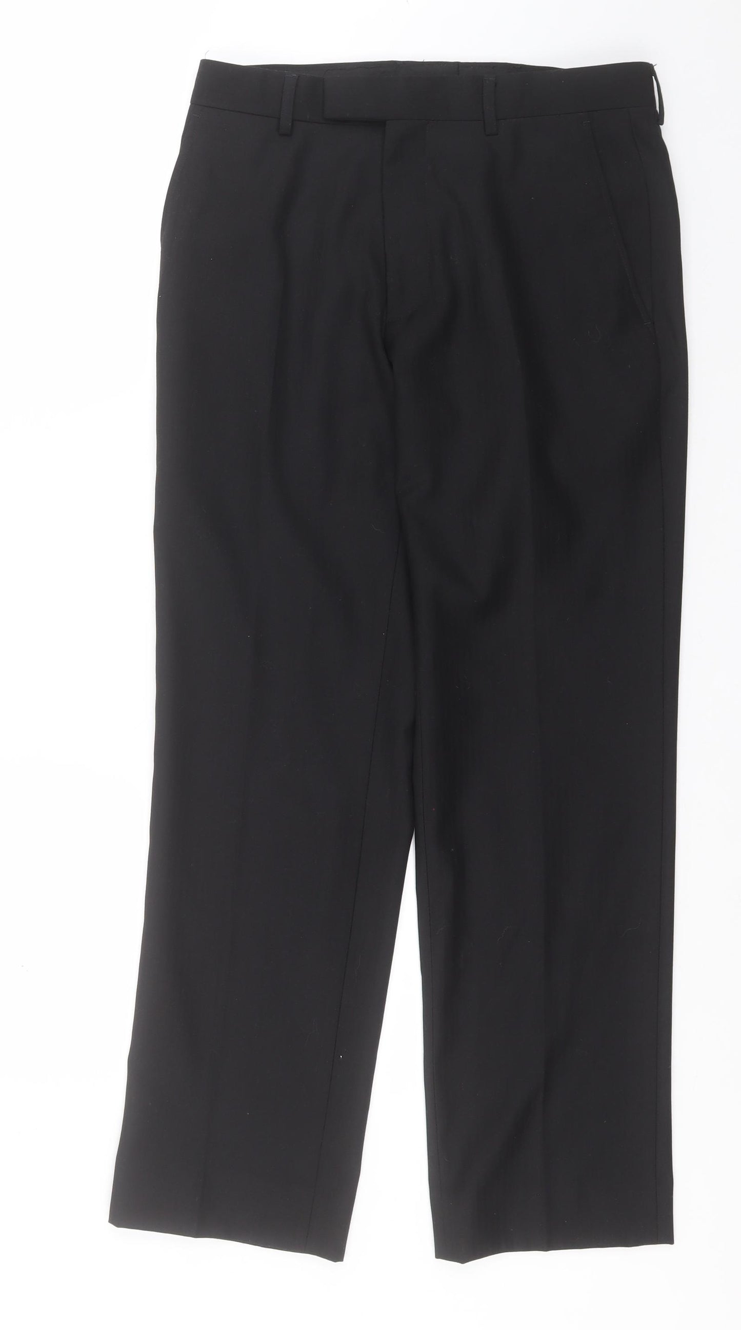 Greenwoods Mens Black  Polyester Trousers  Size 31 in L29 in Regular