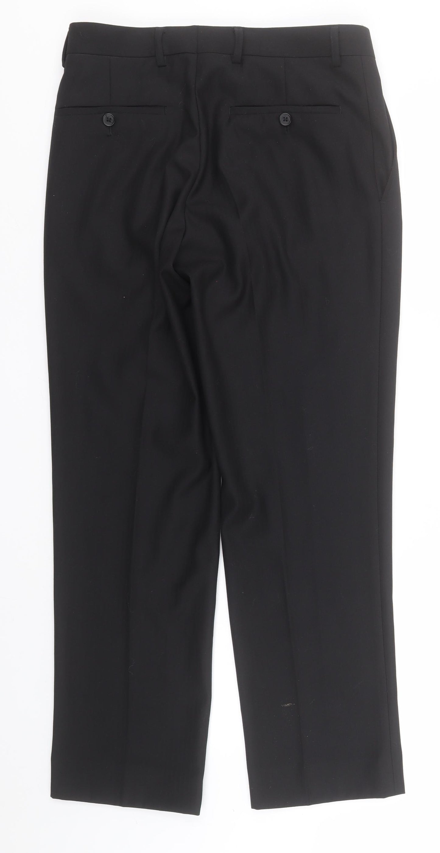 Greenwoods Mens Black  Polyester Trousers  Size 31 in L29 in Regular