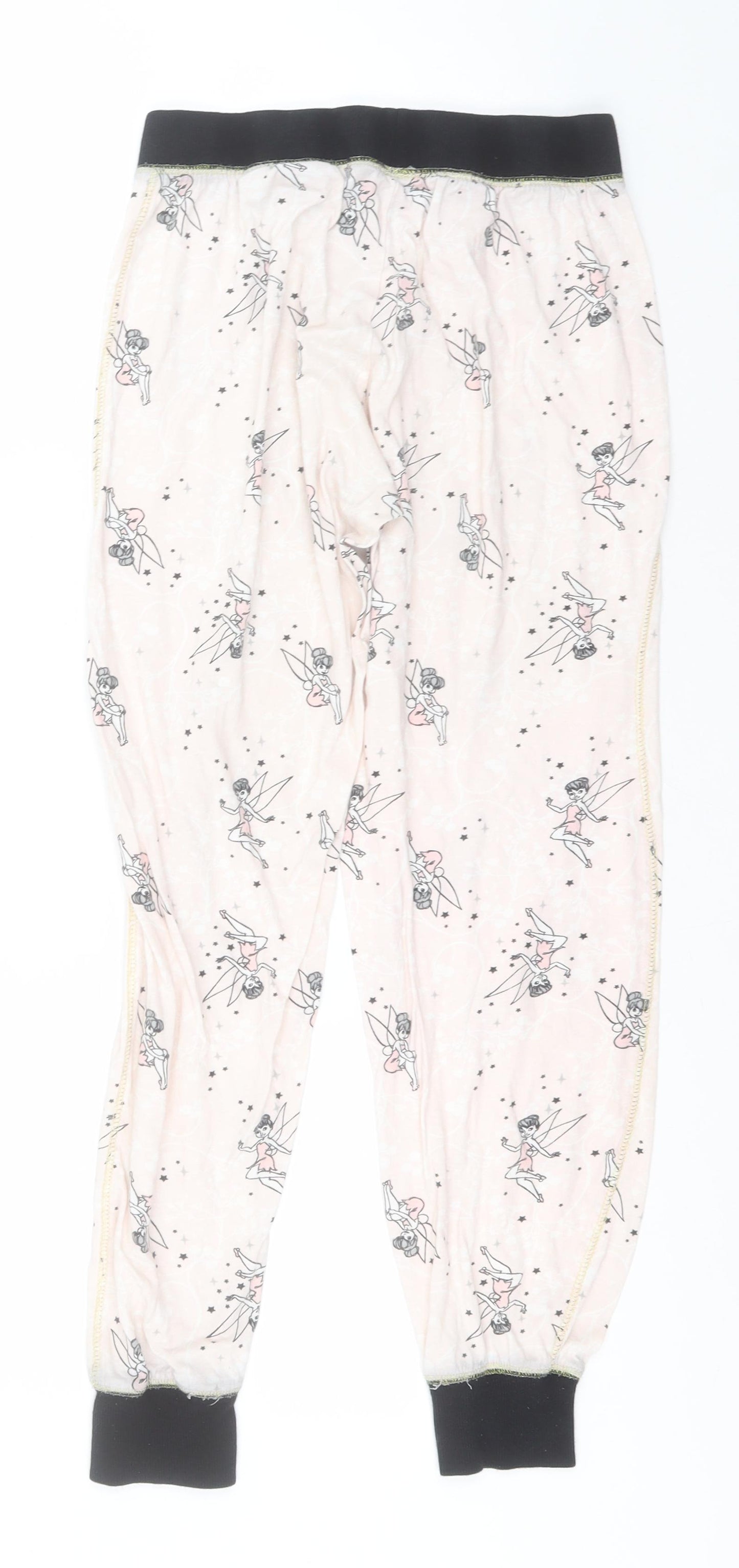 Disney Womens Ivory Floral Cotton  Pyjama Pants Size 6   - Tinkerbell
