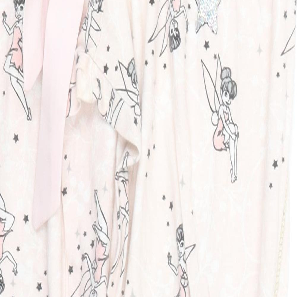 Disney Womens Ivory Floral Cotton  Pyjama Pants Size 6   - Tinkerbell