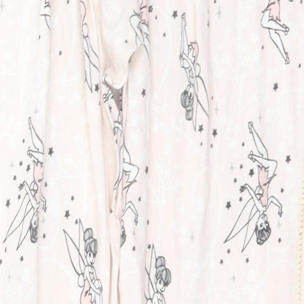 Disney Womens Ivory Floral Cotton  Pyjama Pants Size 6   - Tinkerbell