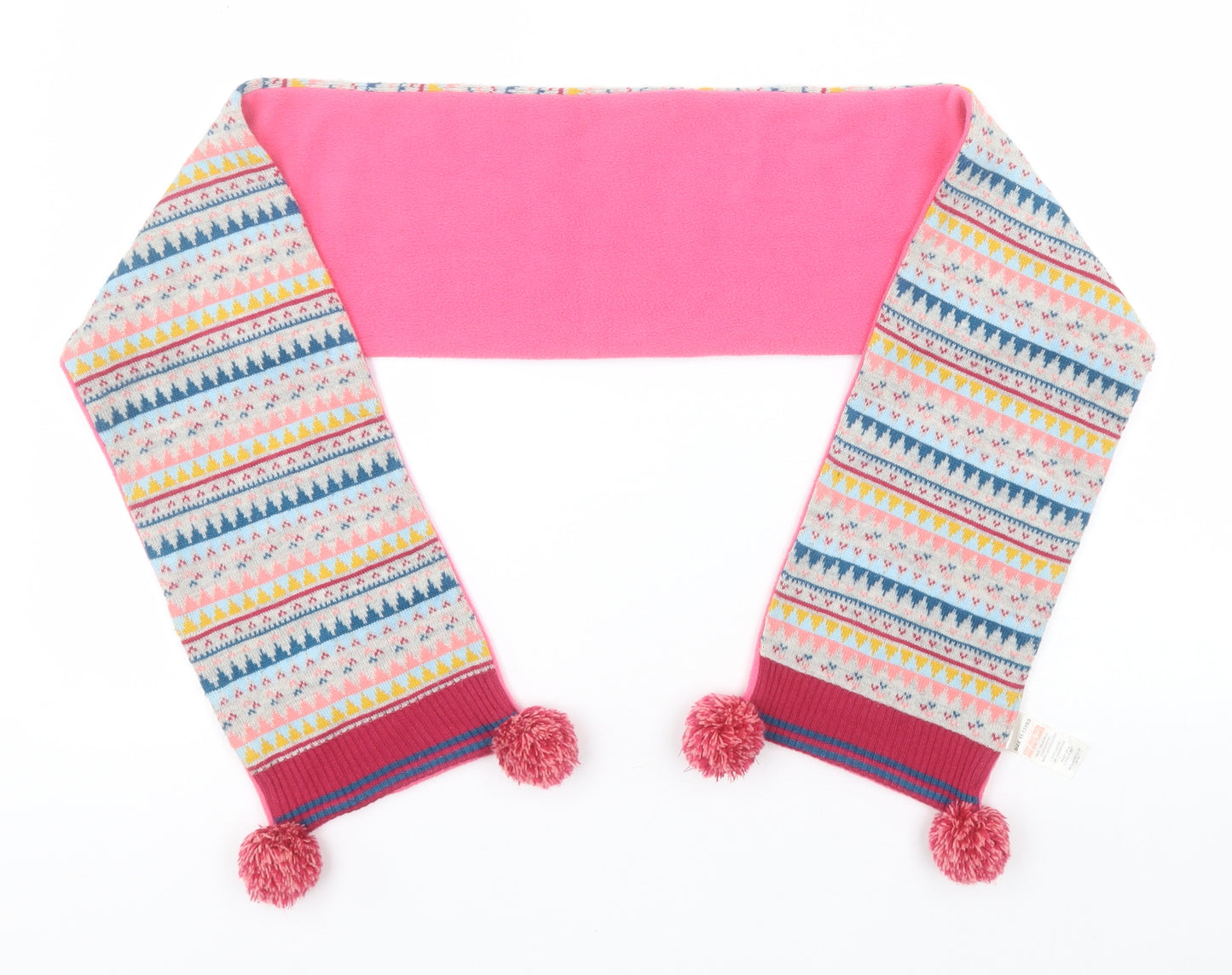 Matalan Girls Pink Geometric Acrylic Scarf Scarves & Wraps One Size