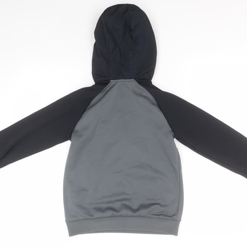 Under armour Boys Grey  Polyester Full Zip Hoodie Size 9-10 Years