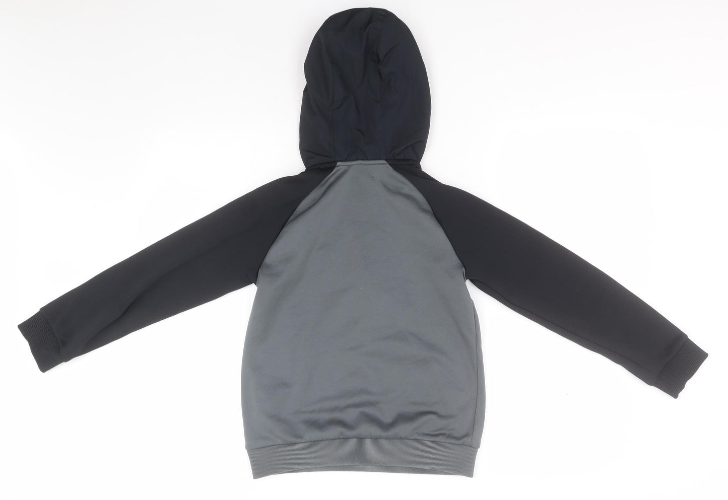 Under armour Boys Grey  Polyester Full Zip Hoodie Size 9-10 Years
