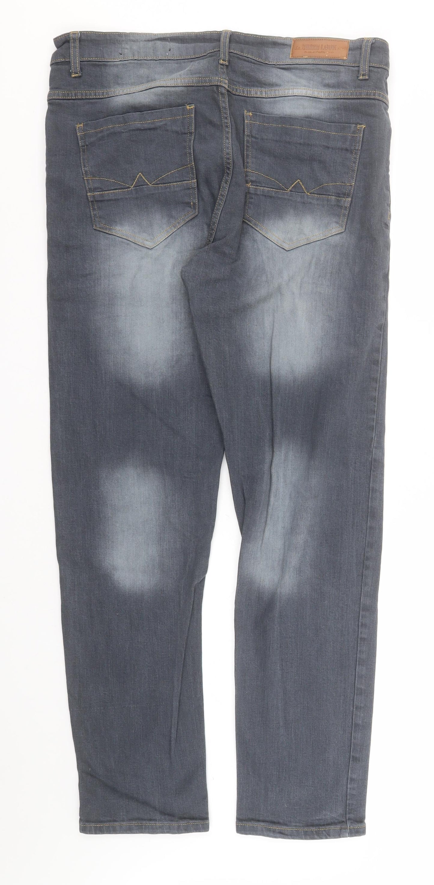 Urban Look Mens Grey   Straight Jeans Size 36 L30 in Regular