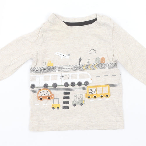 F&F Baby Beige  Cotton Pullover Jumper Size 3-6 Months
