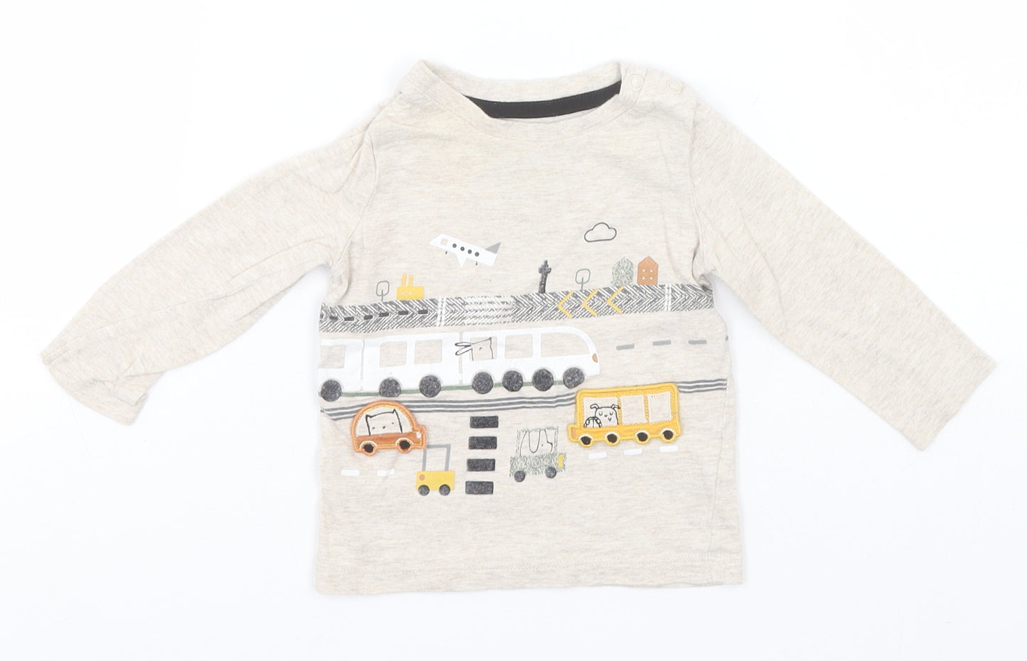 F&F Baby Beige  Cotton Pullover Jumper Size 3-6 Months