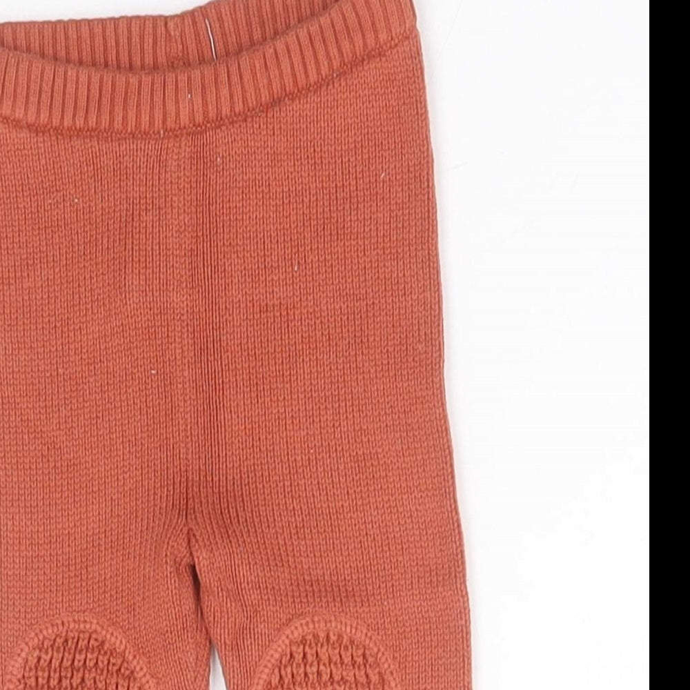 F&F Baby Brown  Cotton Sweatpants Leggings Size 3-6 Months