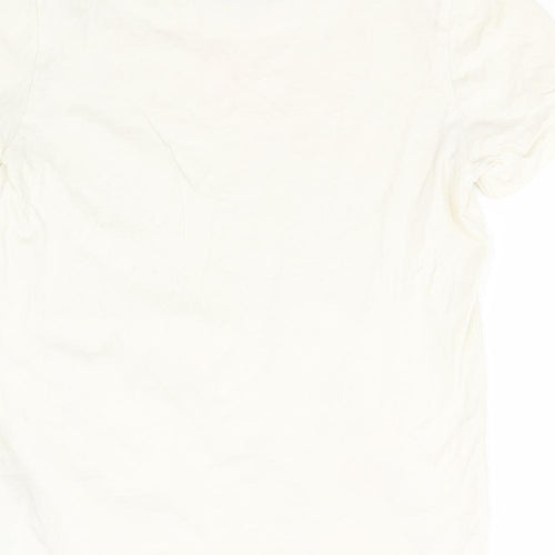 Marks and Spencer Boys Green  Cotton Basic T-Shirt Size 6-7 Years Round Neck