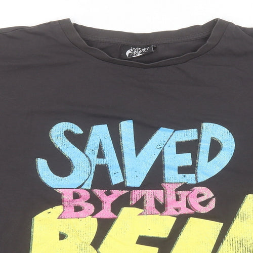 Saved by the Bell Womens Black  Cotton Basic T-Shirt Size 20 Round Neck - Saved by the Bell