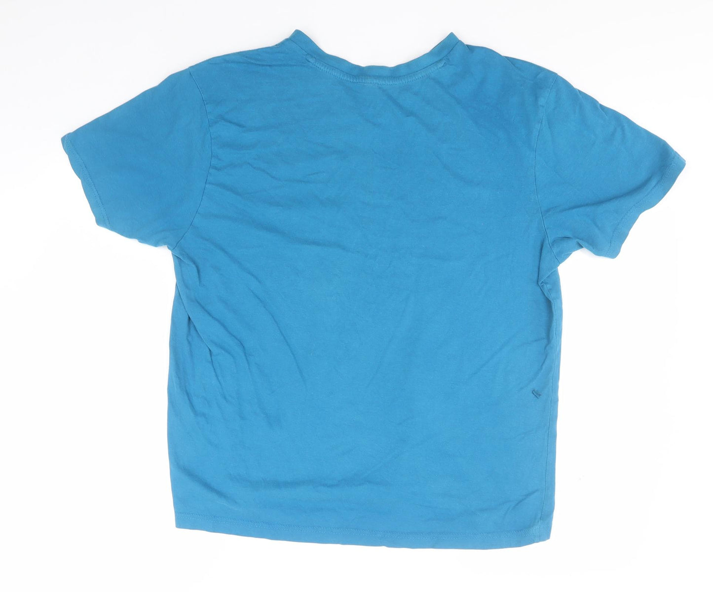 Donnay Mens Blue  Cotton  T-Shirt Size XL V-Neck