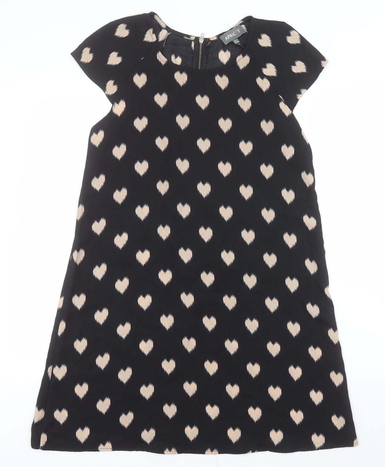 Apricot Womens Black   A-Line  Size 12  Round Neck  - Hearts