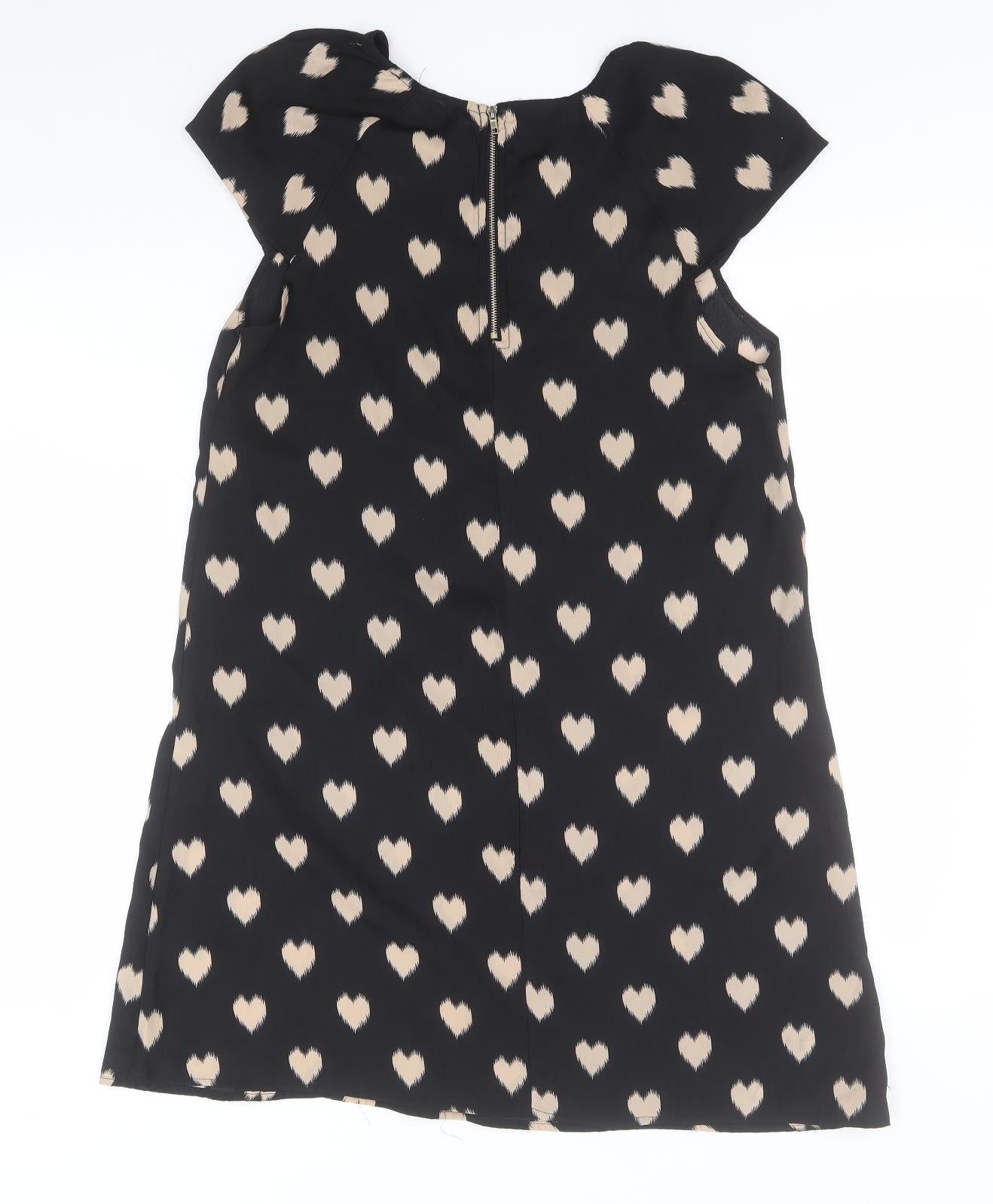 Apricot Womens Black   A-Line  Size 12  Round Neck  - Hearts