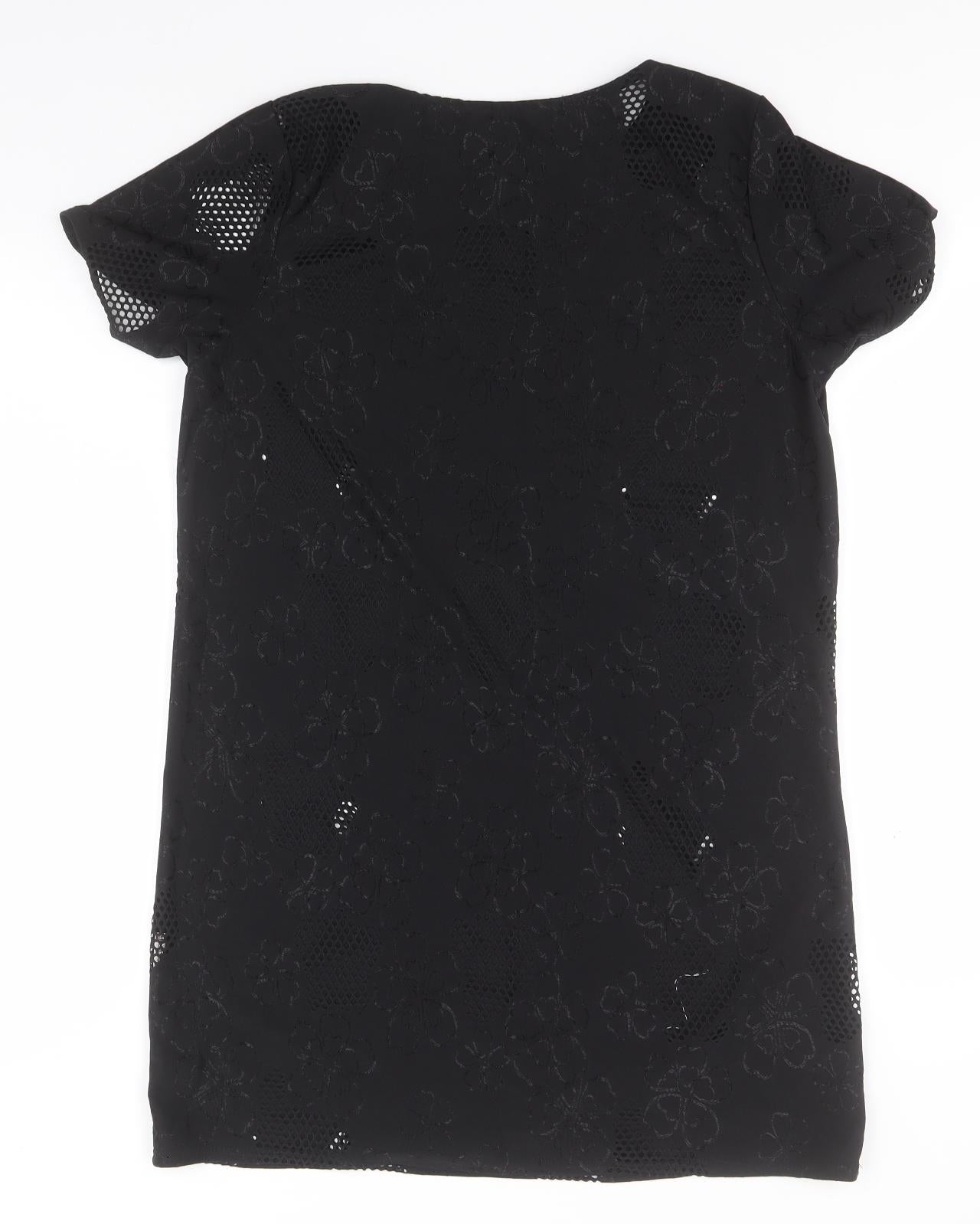 Zuppe Womens Black   Basic T-Shirt Size 14 Round Neck