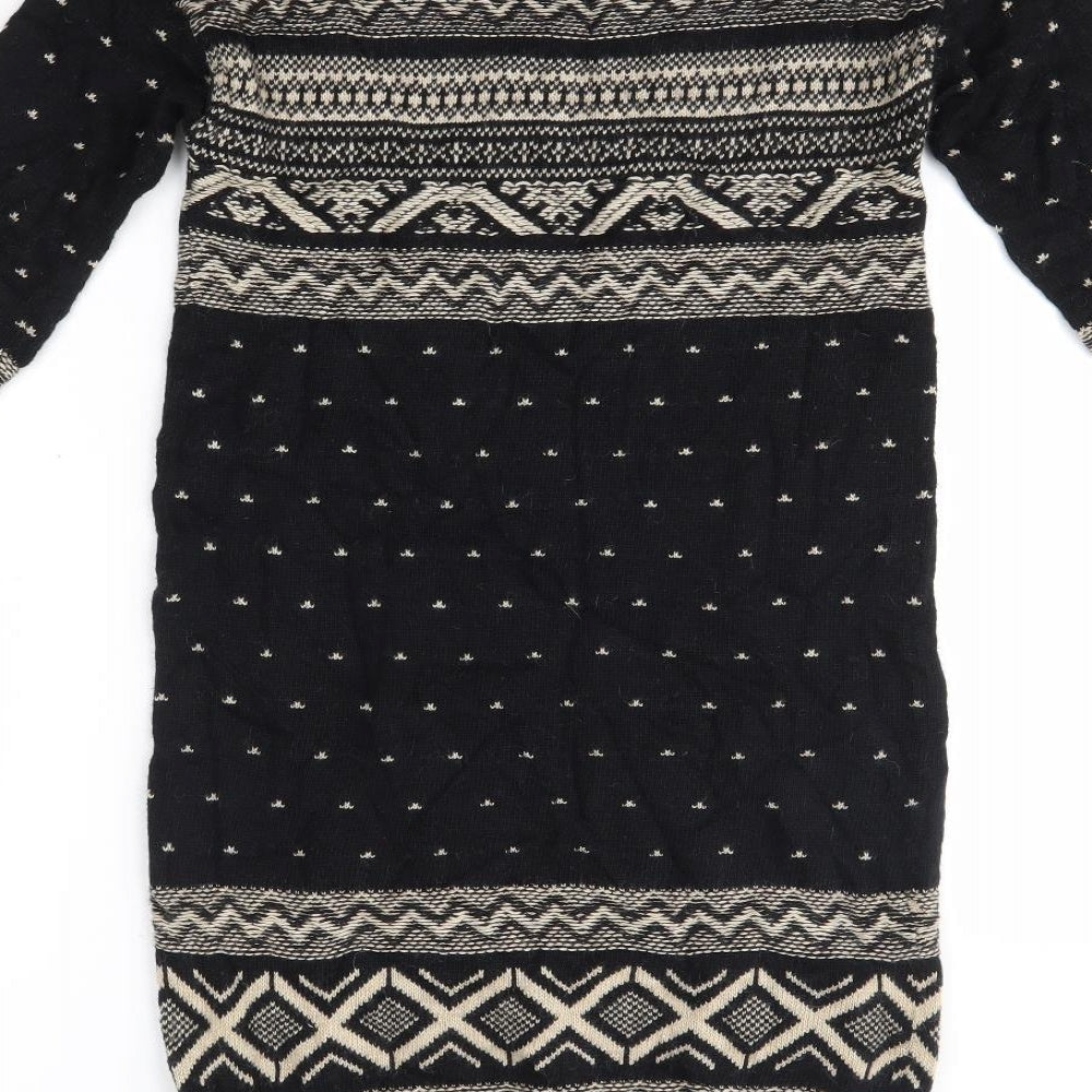 Monsoon Womens Multicoloured  Cotton Jumper Dress  Size S  Round Neck