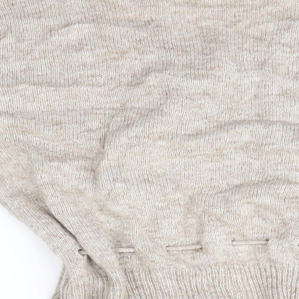 Primark Womens Beige Round Neck  Acrylic Cardigan Jumper Size 14