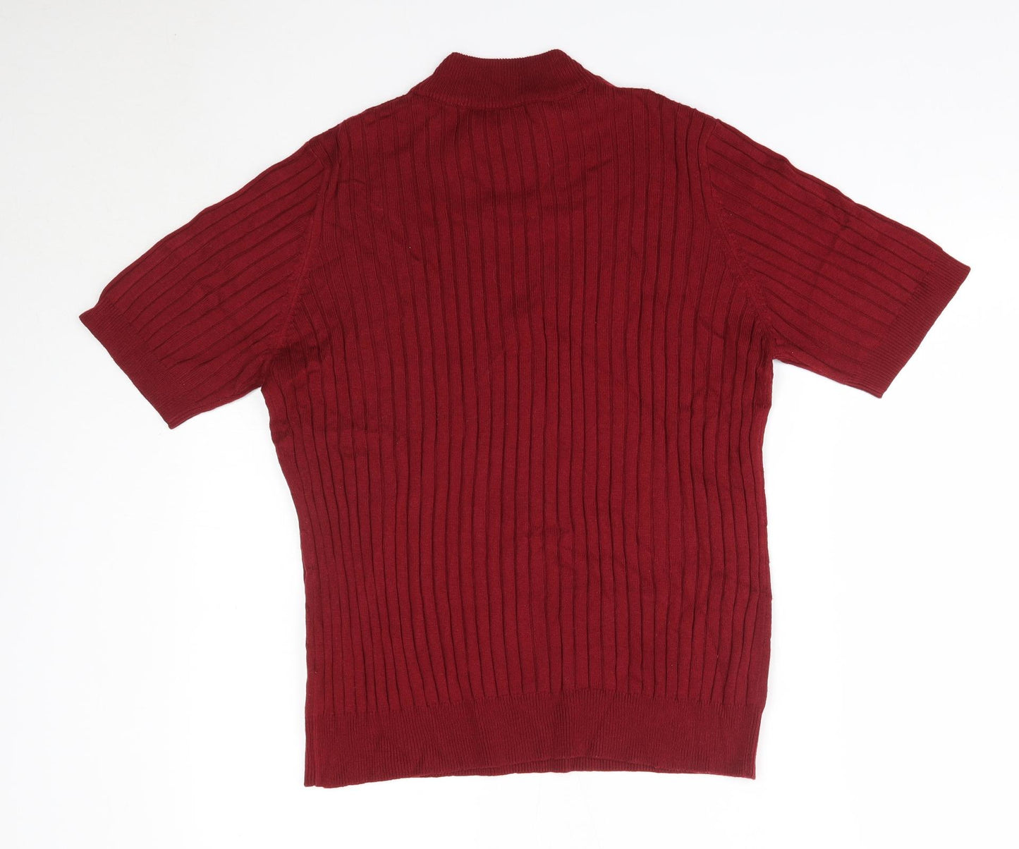 Preworn Womens Red High Neck  Acrylic Pullover Jumper Size 16   - Burgundy