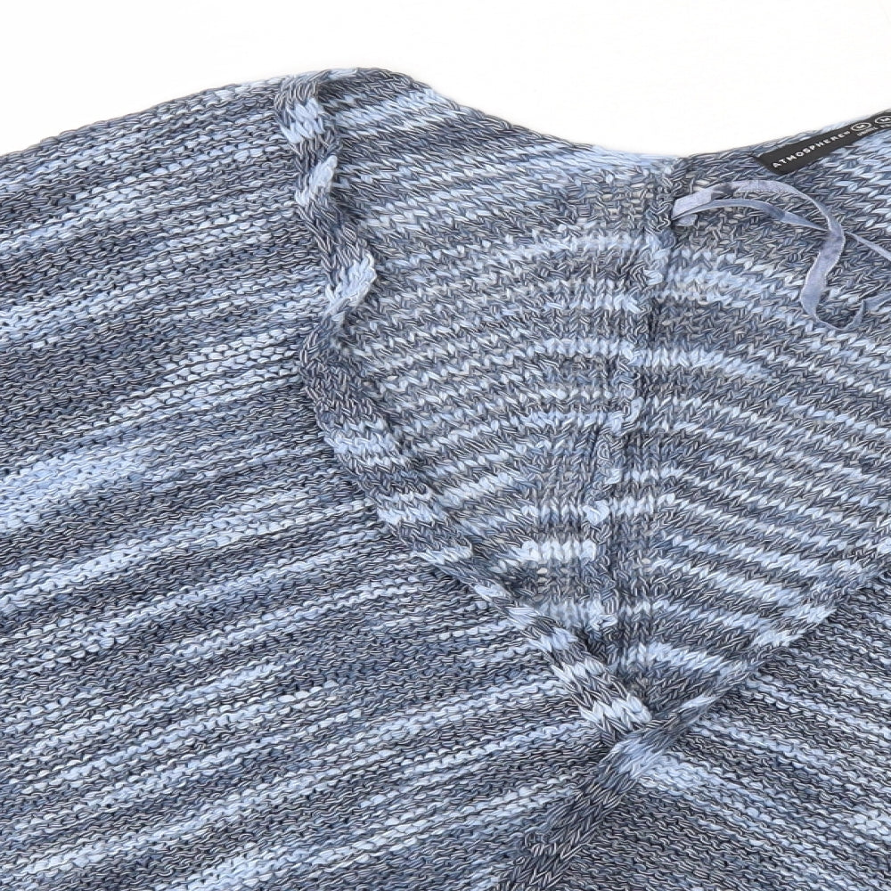 Primark Womens Blue V-Neck  Acrylic Cardigan Jumper Size M