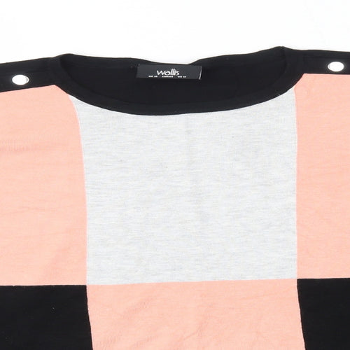 Wallis Womens Multicoloured Round Neck  Viscose Pullover Jumper Size 16
