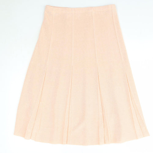 Preowrn Womens Pink  Polyester A-Line Skirt Size 8    - Dacron Heavy