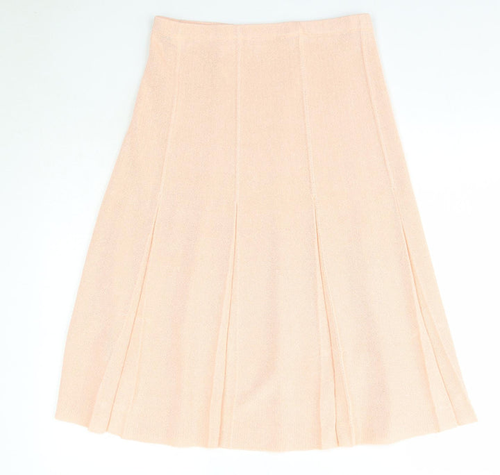 Preowrn Womens Pink Polyester A-Line Skirt Size 8 - Dacron Heavy