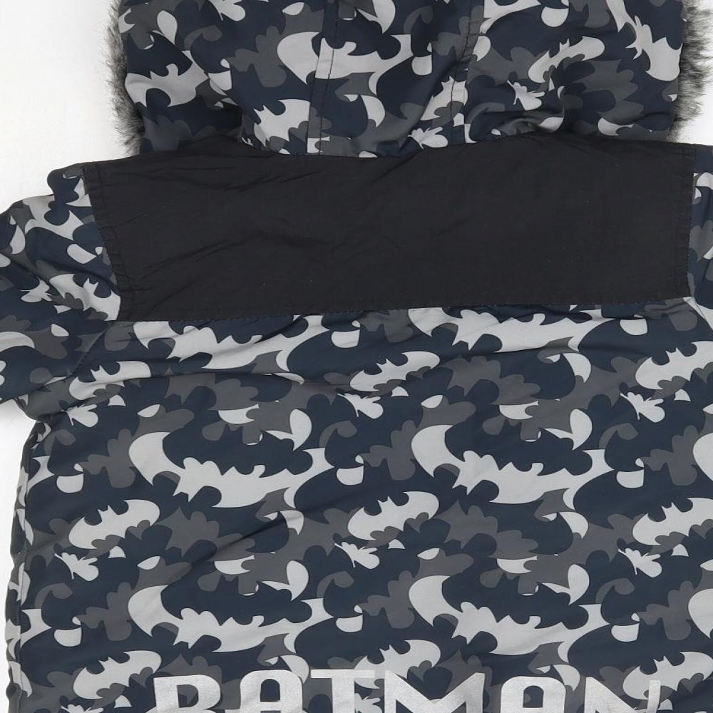 George Boys Grey   Parka Coat Size 2-3 Years   - Batman