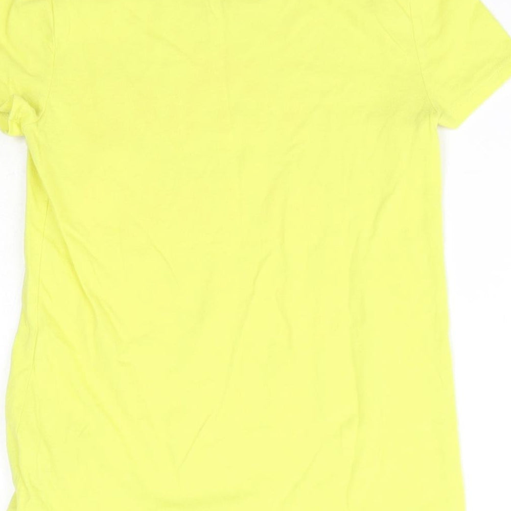 GAP Kids Girls Yellow  Cotton Basic T-Shirt Size 8-9 Years Round Neck  - Mermaid