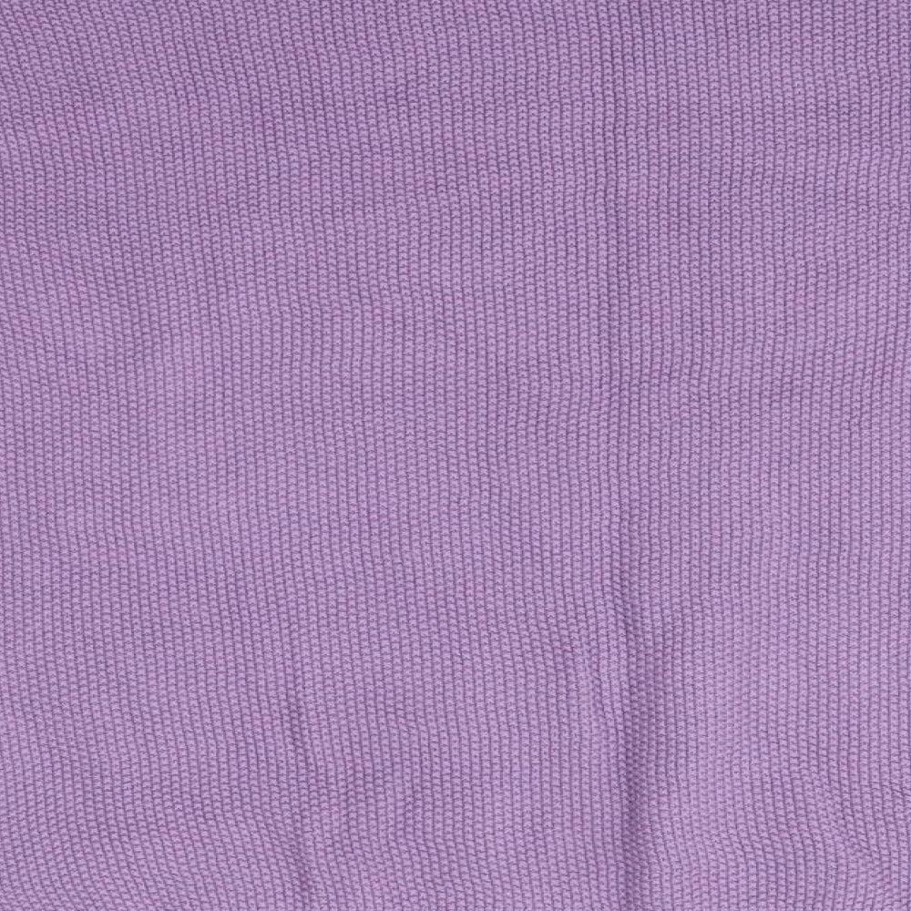 Damart Womens Purple Round Neck  100% Cotton Pullover Jumper Size 10