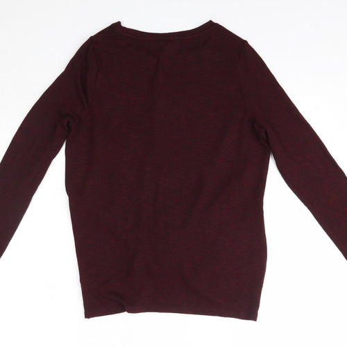 New Look Womens Purple Round Neck  Polyester Pullover Jumper Size 12