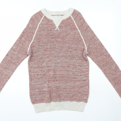 NEXT Mens Brown Round Neck  Cotton Pullover Jumper Size M