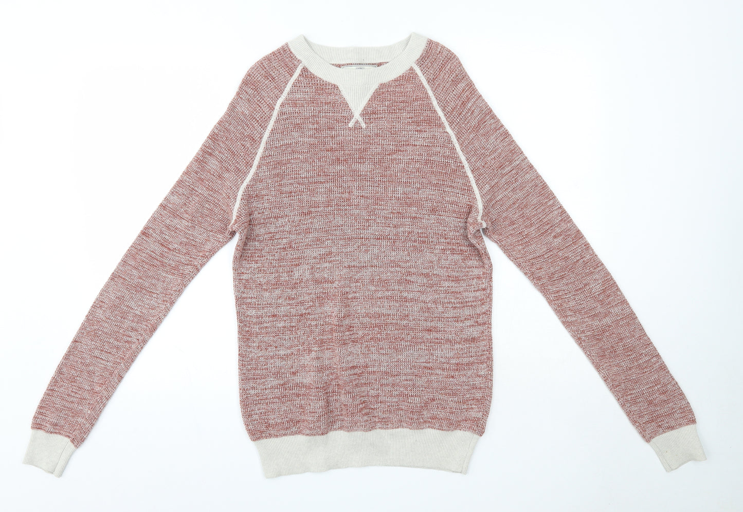 NEXT Mens Brown Round Neck  Cotton Pullover Jumper Size M