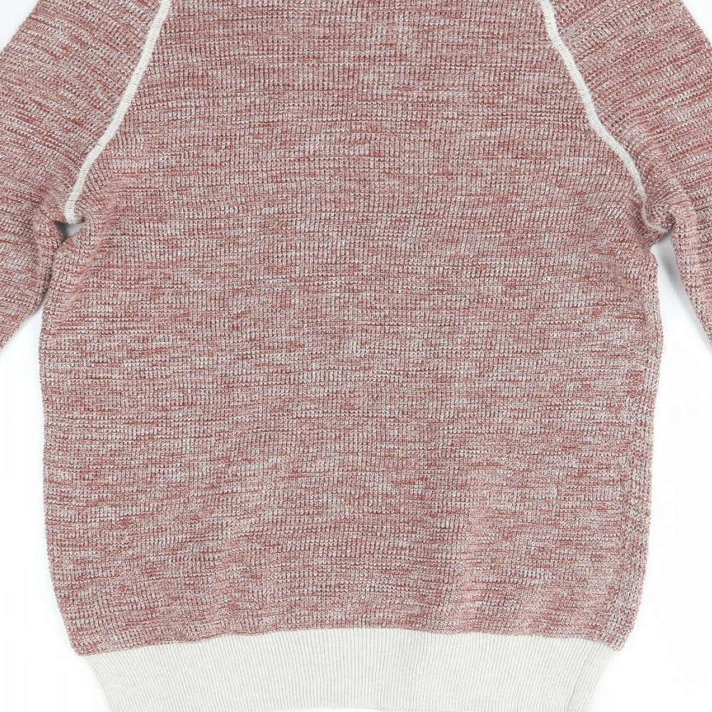 NEXT Mens Brown Round Neck  Cotton Pullover Jumper Size M