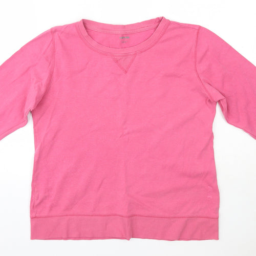 Sussan Womens Pink Round Neck  100% Cotton Pullover Jumper Size M