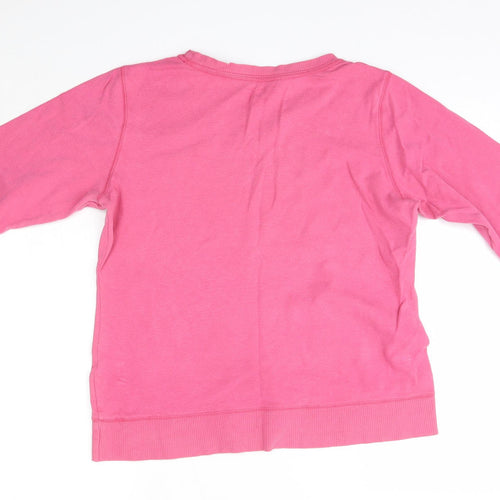 Sussan Womens Pink Round Neck  100% Cotton Pullover Jumper Size M
